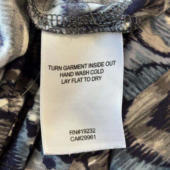 Alfred Dunner Wms 1X Blue Gray Jersey Knit Embellished Popover Tunic Blouse Glam - Picture 9 of 10